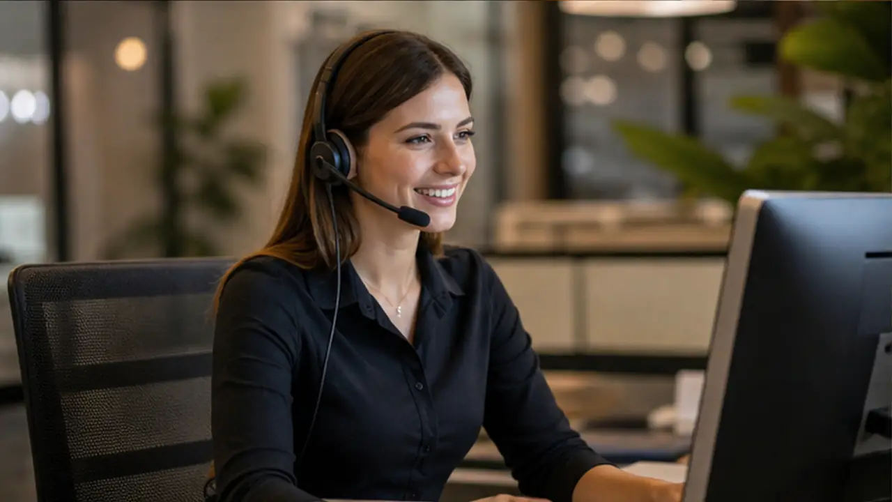 Service-business team using an AI answering service to handle incoming customer calls