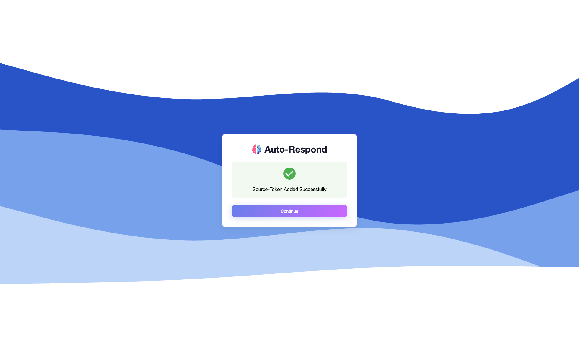 Add Your First Source confirmation screen after a lead source is authorized